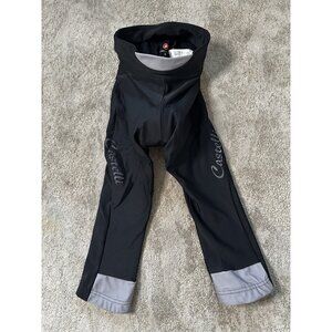 CASTELLI Women's Cycling Capri Tights Wide Waistband Padded Black Size Small